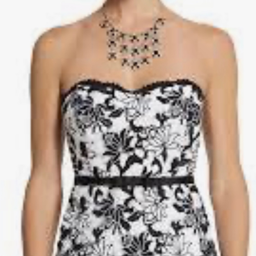Gorgeous black and white lace WHBM Top